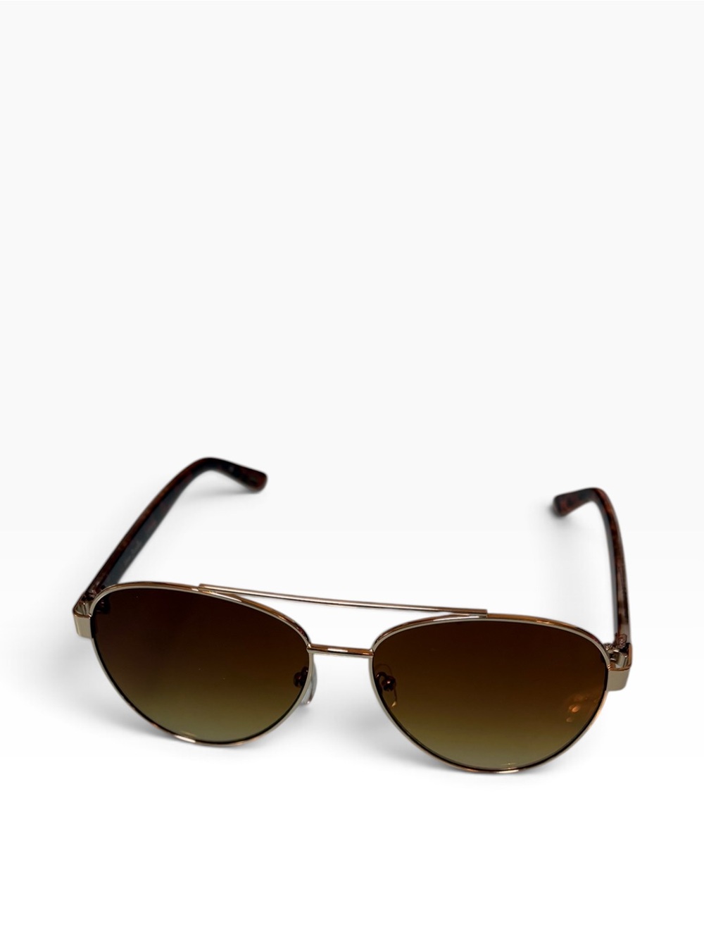 Vera Bradley Loren Perfectly Plaid Gradient Aviator Sunglasses Gold Frame UV 400